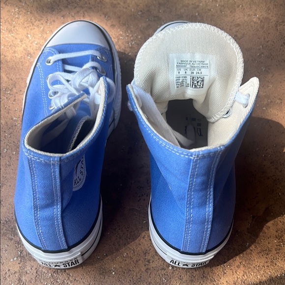 Converse Blue and White High-Top Sneakers - Picture 2 of 2